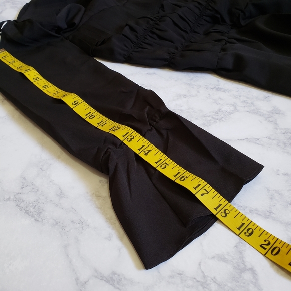 ASOS Foxiedox Tiered Cold Shoulder Dress Black Medium NWT - Picture 8 of 9